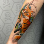 Ein Fuchstattoo im Graphic Style