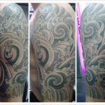 Arm Tattoo mit Wellen Motiv im Asia-Style