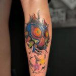 Majora's Mask Tattoo an der Wade