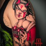 Japanisches Geistwesen in Frauengestalt (Onryo) als Tattoo Motiv