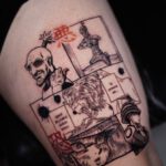 Manga Panel als Tattoo umgesetzt