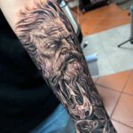 Tattoo am Unterarm mit Poseidon/Neptun Motiv