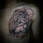 Wolf mit Hexagons